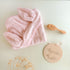 Capa baño bebé Conejo Rosa personalizada con cepillo y disco | ChinPum