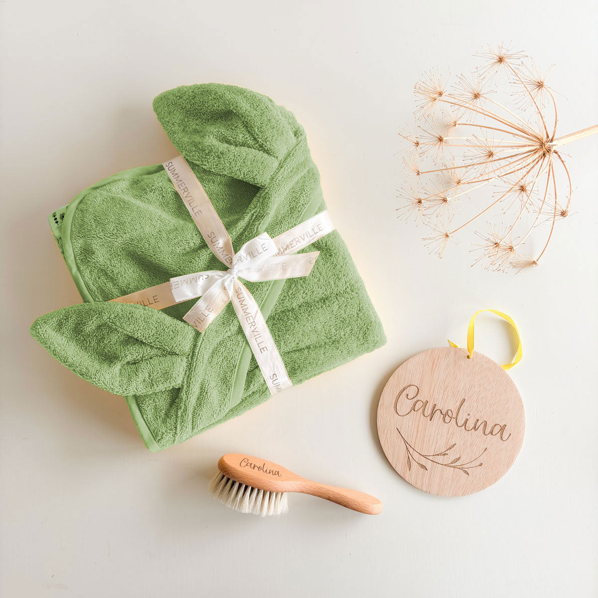 Juego baño Verde personalizado | Chin Pum