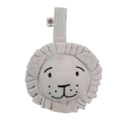 Colgante sonajero de algodón orgánico  León gris | ChinPum