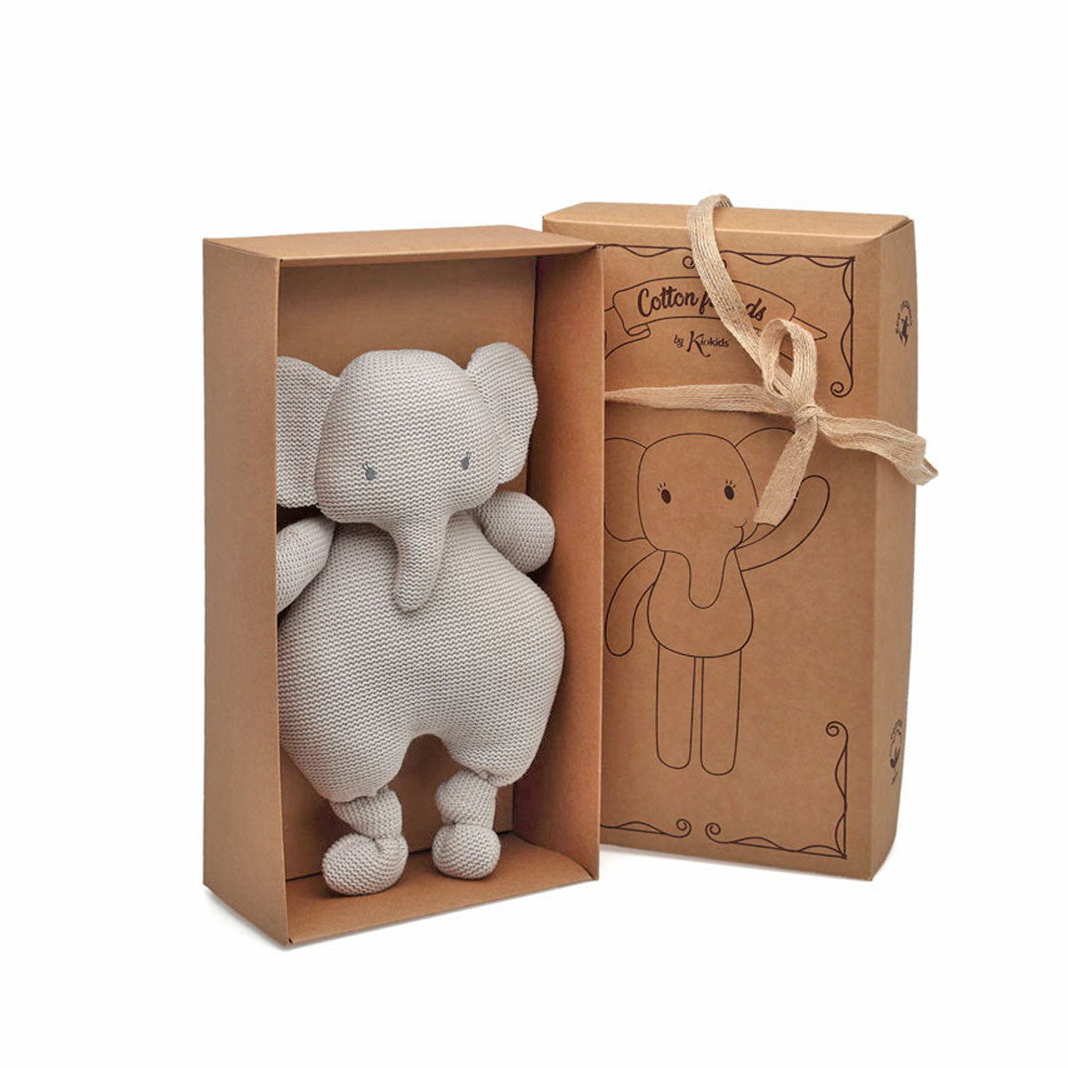 Peluche Tricot Elefante en caja | Chin Pum