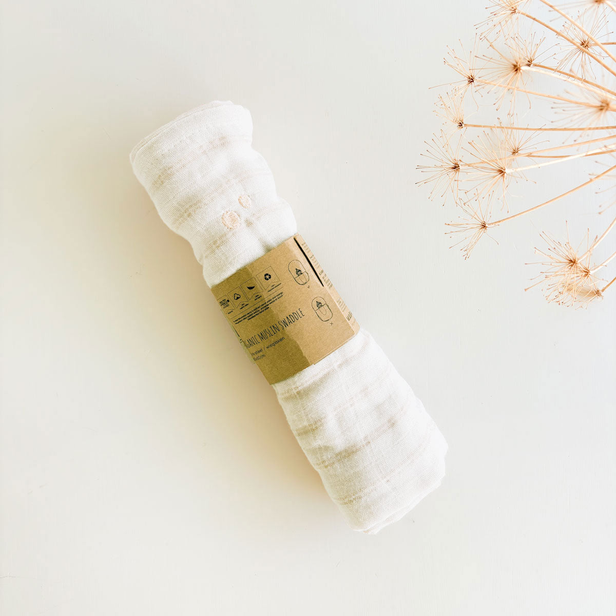 Muselina Springtime Blanca Personalizada | Chin Pum