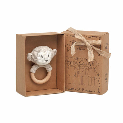 Sonajero Tricot Mono en caja | Chin Pum